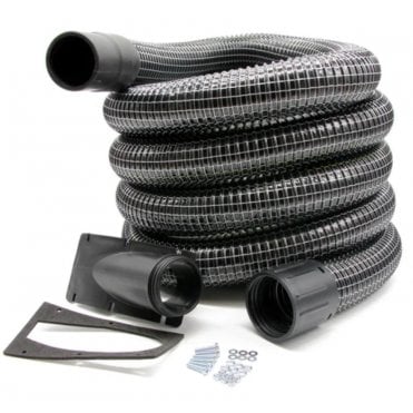 Cyclonic Side Entry Inlet & 15m Wire Reinforced Gutter Vacuum Hose (51mm)