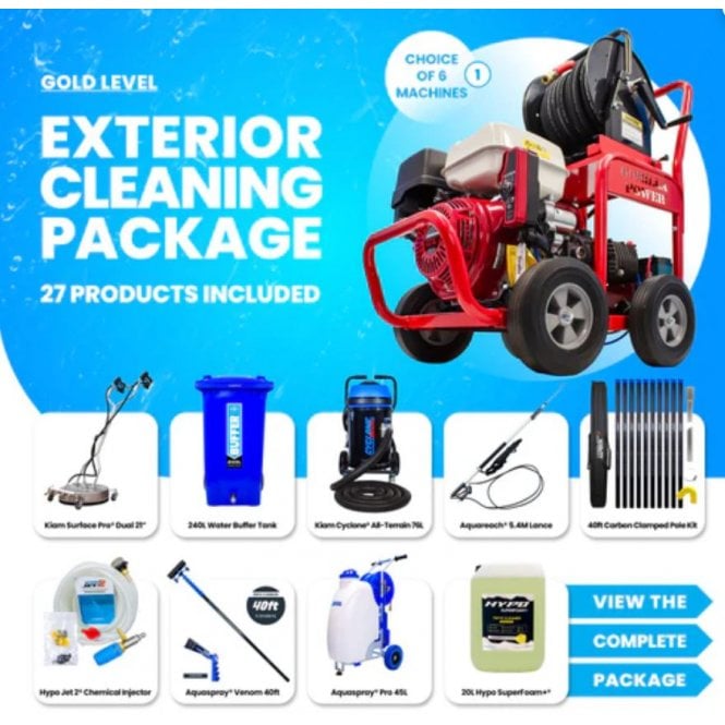 GOLD Exterior Cleaning Business Start-Up Package - Pressure washing, Gutter, Window, Roof cleaning equipment