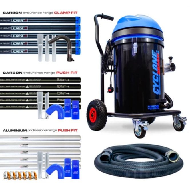 Kiam Cyclone® All Terrain Gutter Vacuum System 3600W 76L Polypropylene (Black)