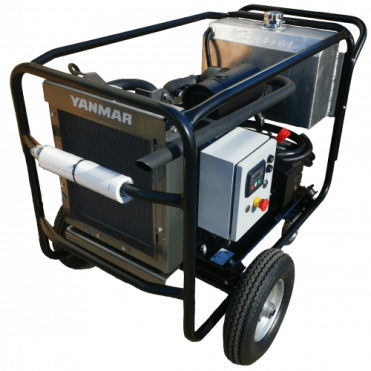 High Pressure Yanmar 3 Cyl Diesel Unit Trolley Frame - 30M Hose + lance