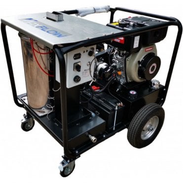 Maxflow Industrial Diesel Hot Pressure Washer - Yanmar L100-V 18 LPM Trolley Frame + Reel 