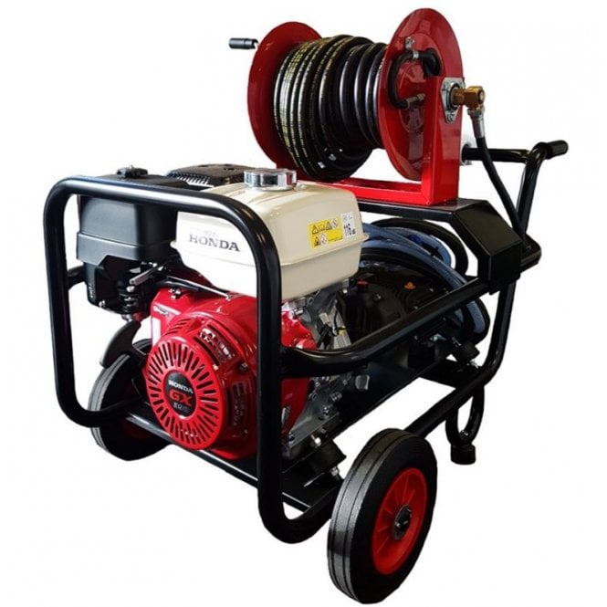 Maxflow Industrial Pressure Washer - Honda GX390 21 LPM Comet Pump Trolley Frame + Reel