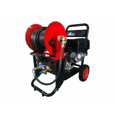 Maxflow Industrial Pressure Washer - Loncin G420 21 LPM Gearbox Driven Compact Frame + reel 
