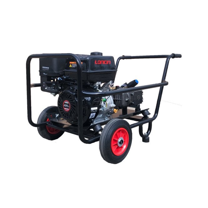 Maxflow  Industrial Pressure Washer - Loncin G420 21 LPM Gearbox Driven Trolley Frame (Electric Start) 