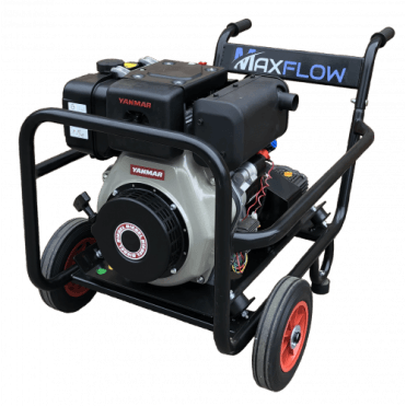 Maxflow Industrial Pressure Washer - Yanmar L100-V Comet Pump 15 LPM Trolley Frame 