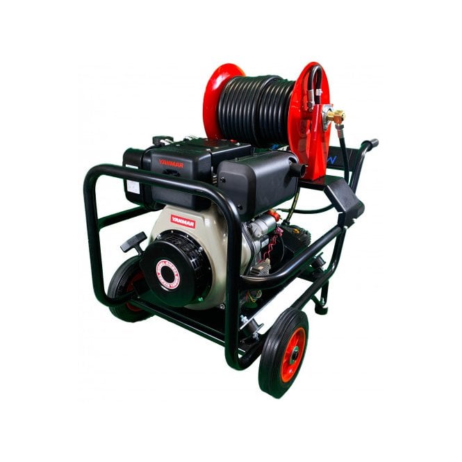 Maxflow  Industrial Pressure Washer - Yanmar L100-V Comet Pump 18 LPM Trolley Frame + Reel 