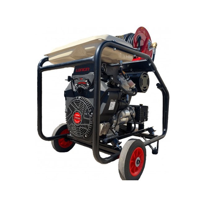 Maxflow  Industrial Twin-Cylinder Pressure Washer - Loncin LC2V80FD-1 41 LPM Interpump Trolley Frame (Electric Start) 