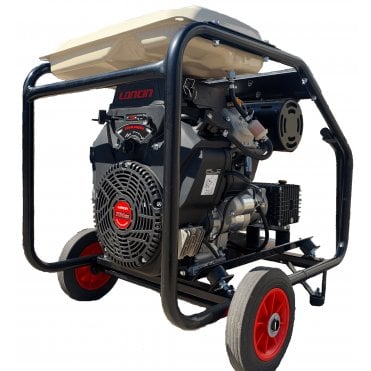 Maxflow Maxflow Industrial Twin-Cylinder Pressure Washer - Loncin LC2V80FD-1 41 LPM Interpump Trolley Frame + Reel (Electric Start) 