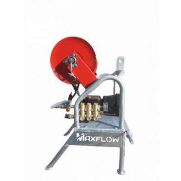 Maxflow PTO Pressure Washer – Hawk Pump 25 LPM 250 BAR Galvanised Frame + Reel