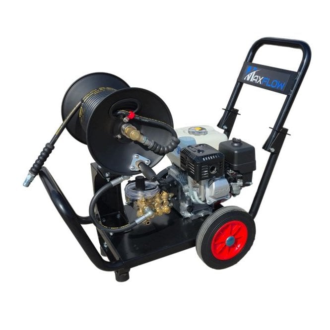 Maxflow  Semi-Industrial Pressure Washer - Honda GP200 12 LPM Drop Handle Frame + 20M Reel