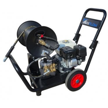 Maxflow Semi-Industrial Pressure Washer - Honda GP200 12 LPM Drop Handle Frame + 20M Reel