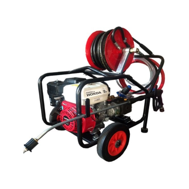 Maxflow  Semi-Industrial Pressure Washer - Honda GX200 14 LPM Cage Frame + Reel (Electric Start) 