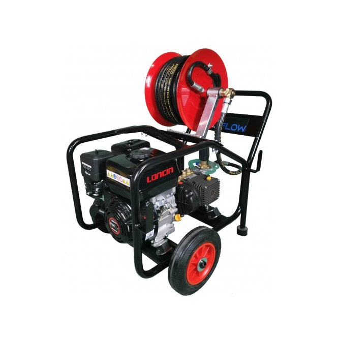 Maxflow  Semi-Industrial Pressure Washer - Loncin G200 14 LPM Cage Frame + Reel