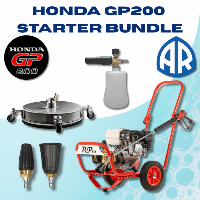 PdPro Honda GP200 6.5hp 2000 PSI 13L/min Pressure Washer Bundle with Quick Release Kit & 16.5