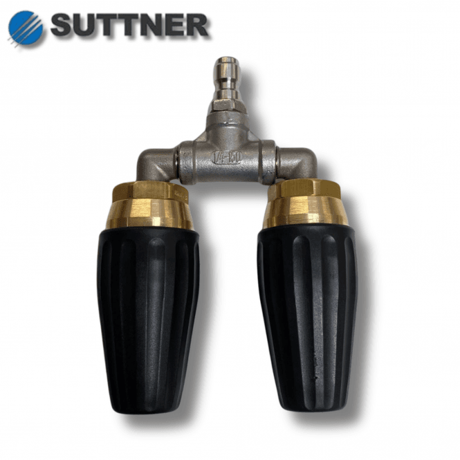 Suttner Twin  Turbo Nozzle Quick Release Attachment – Dual Rotary High-Pressure Cleaning Nozzle for Pressure Washers